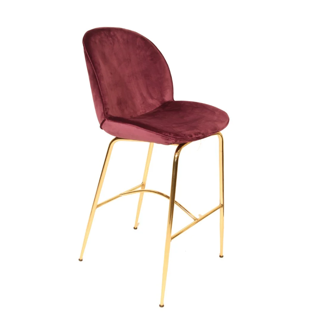 Guba Bar Chair-Brass Legs